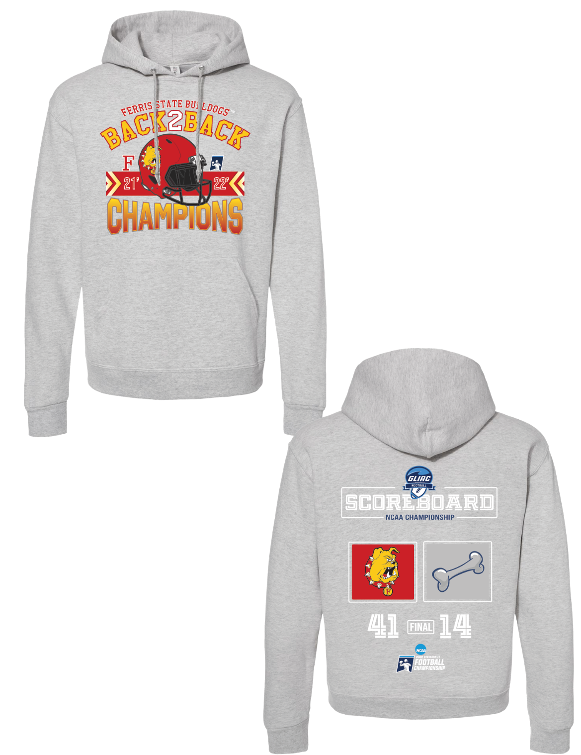 Back 2 Back Ferris State Bulldogs National Championship Hoodie